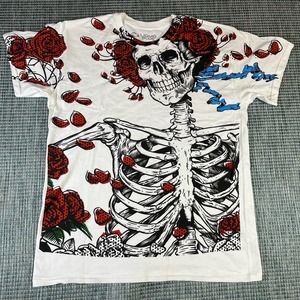Liquid Blue GRATEFUL DEAD-ORIGINAL WOODCUT BERTHA-Big Print T-SHIRT Sz L